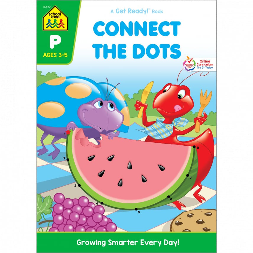 School Zone - Dot to Dots Workbook (Connect the Dots 32 pages)