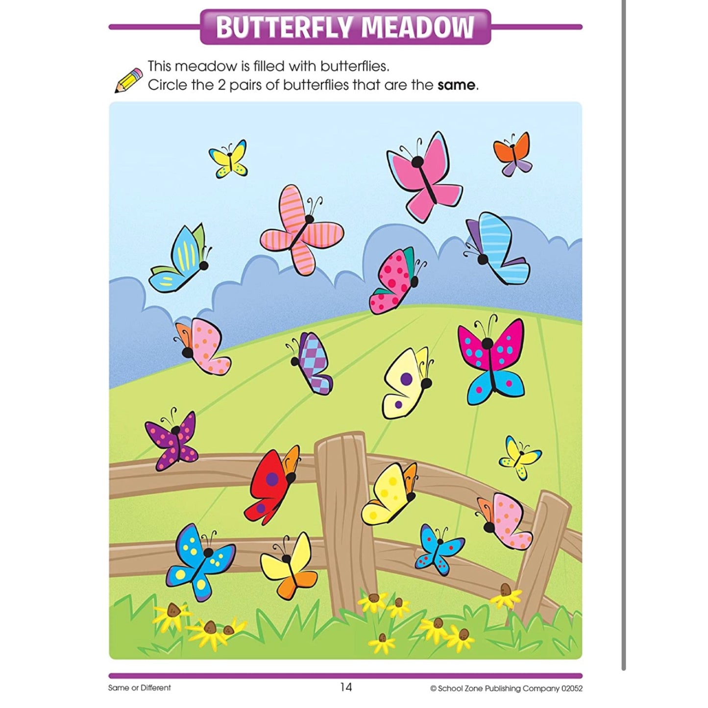 School Zone - Preschool Workbook (Same or Different 32 pages)