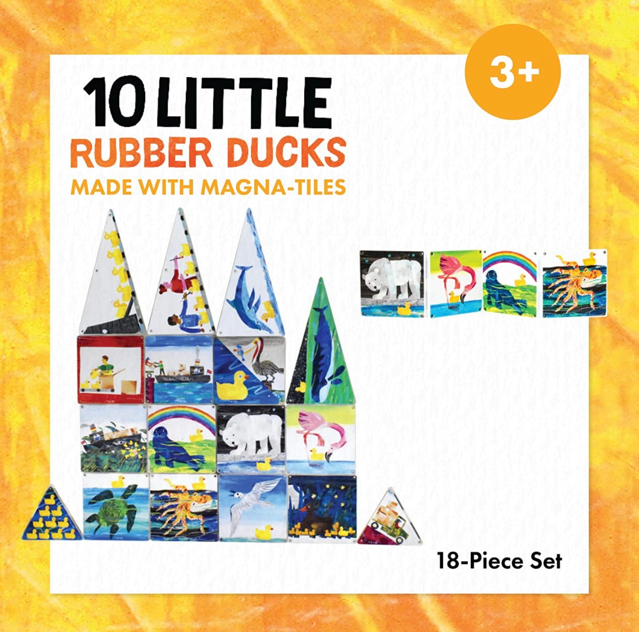Eric Carle x Magna-Tiles 磁力片積木玩具 - 10 Little Rubber Ducks 18塊套裝