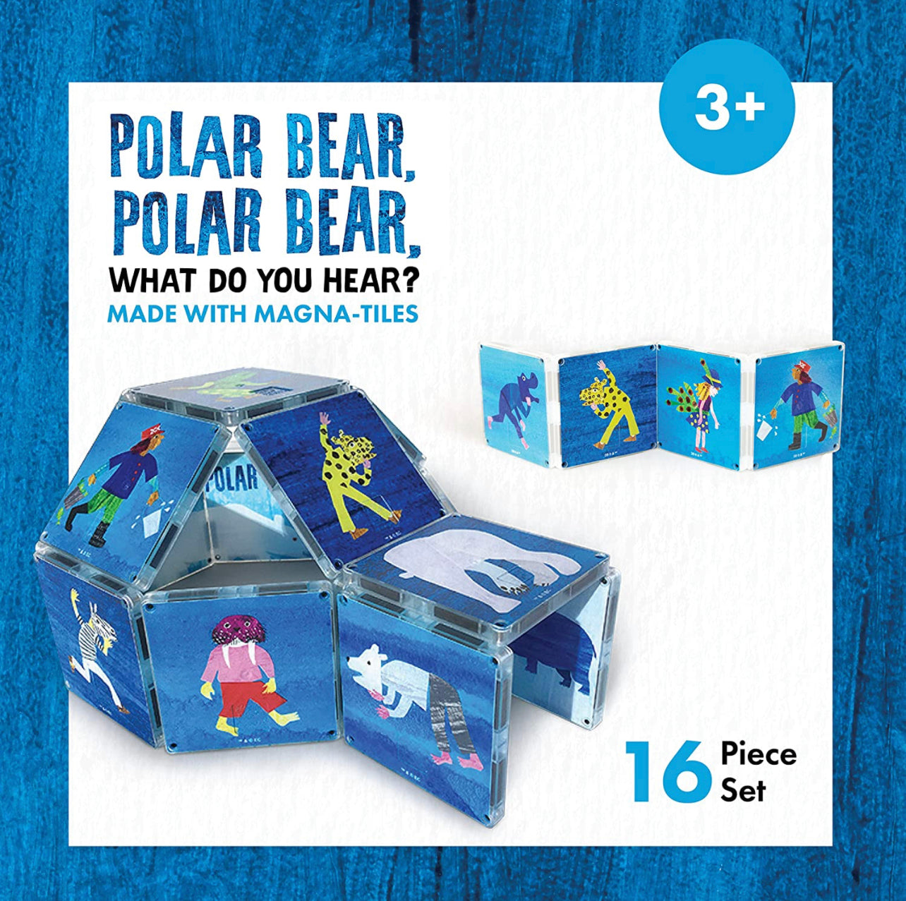Eric Carle x Magna-Tiles 磁力片積木玩具 - Polar Bear Polar Bear16塊套裝