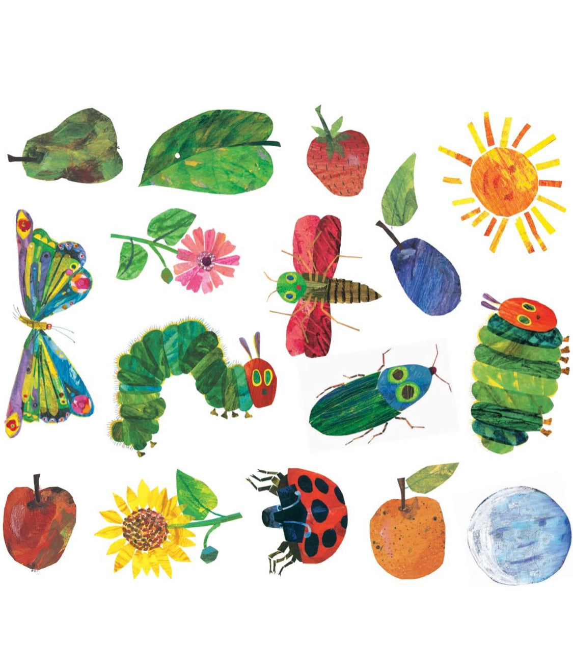 The Very Hungry Caterpillar - 色彩繽紛毛毛蟲🐛 牆上磁貼黑板