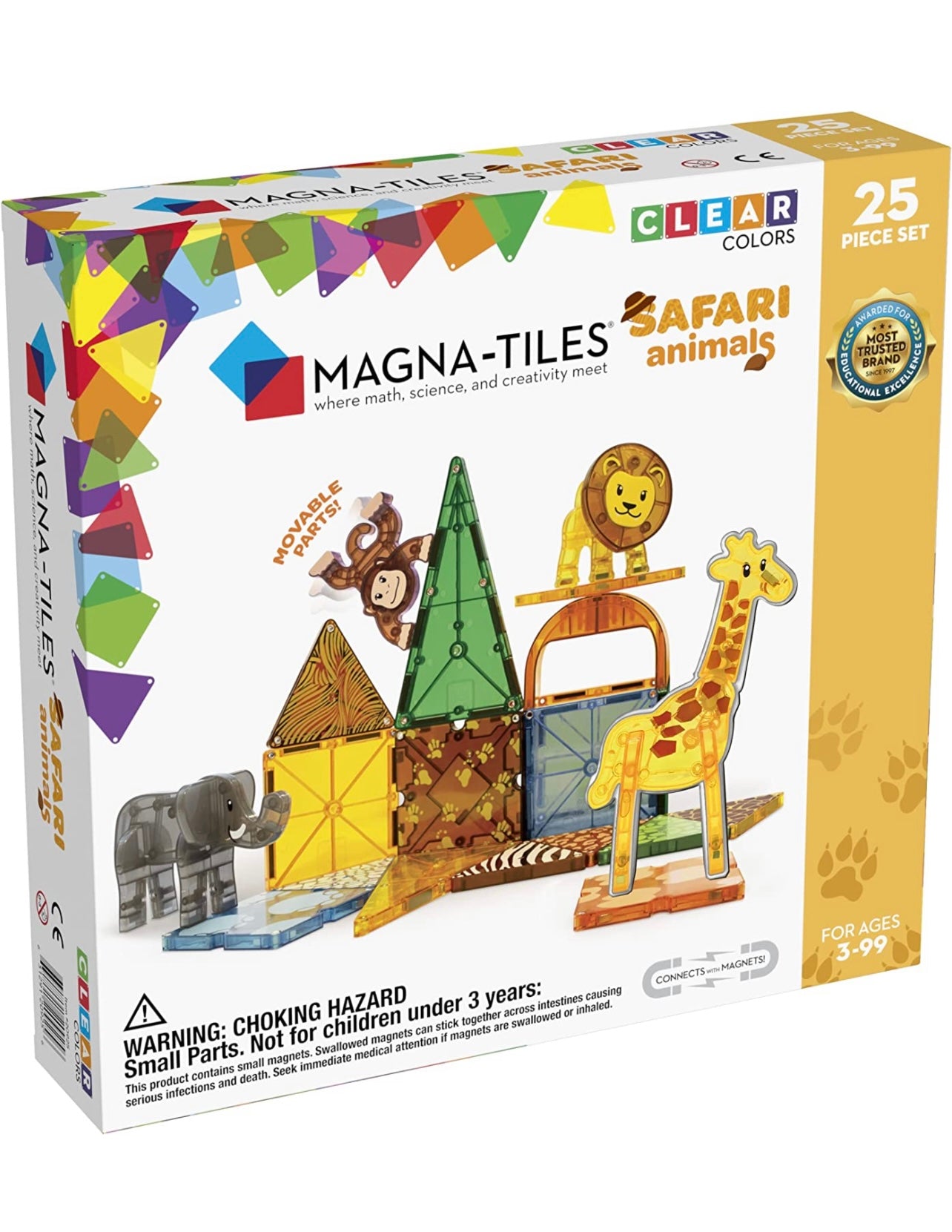 Magna Tiles 磁力片積木玩具 - 野生動物 25 塊套裝