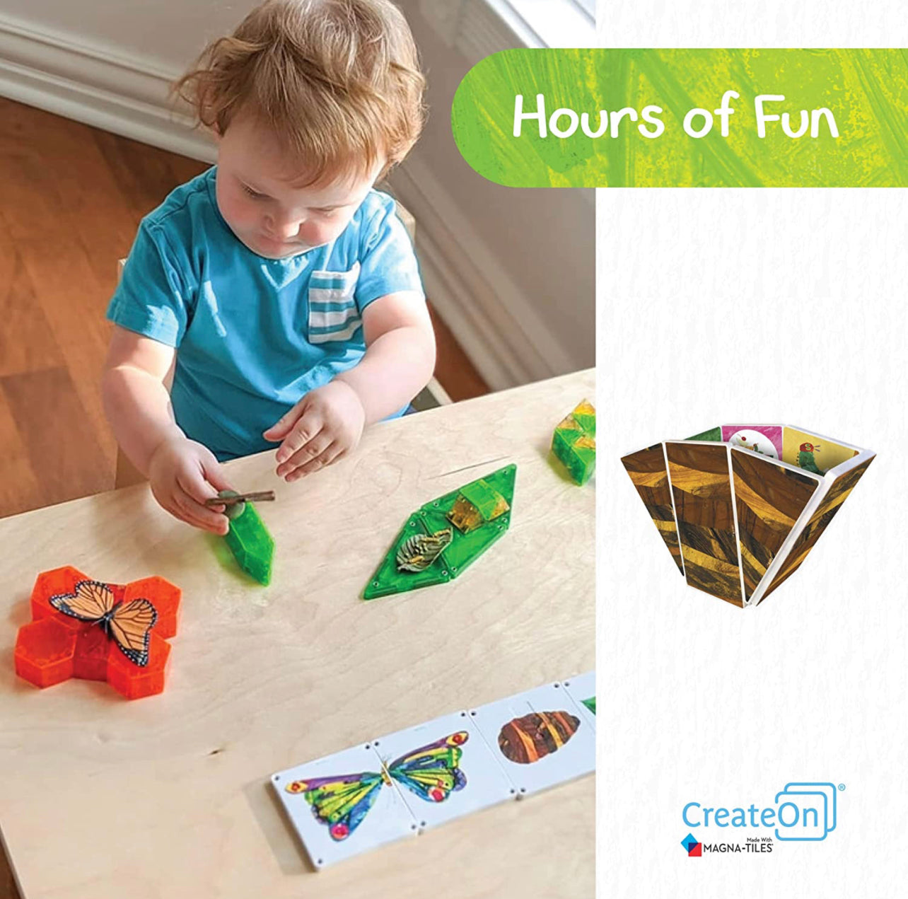 Eric Carle x Magna-Tiles 磁力片積木玩具 - The Very Hungry Caterpillar Garden Picnic 11塊套裝