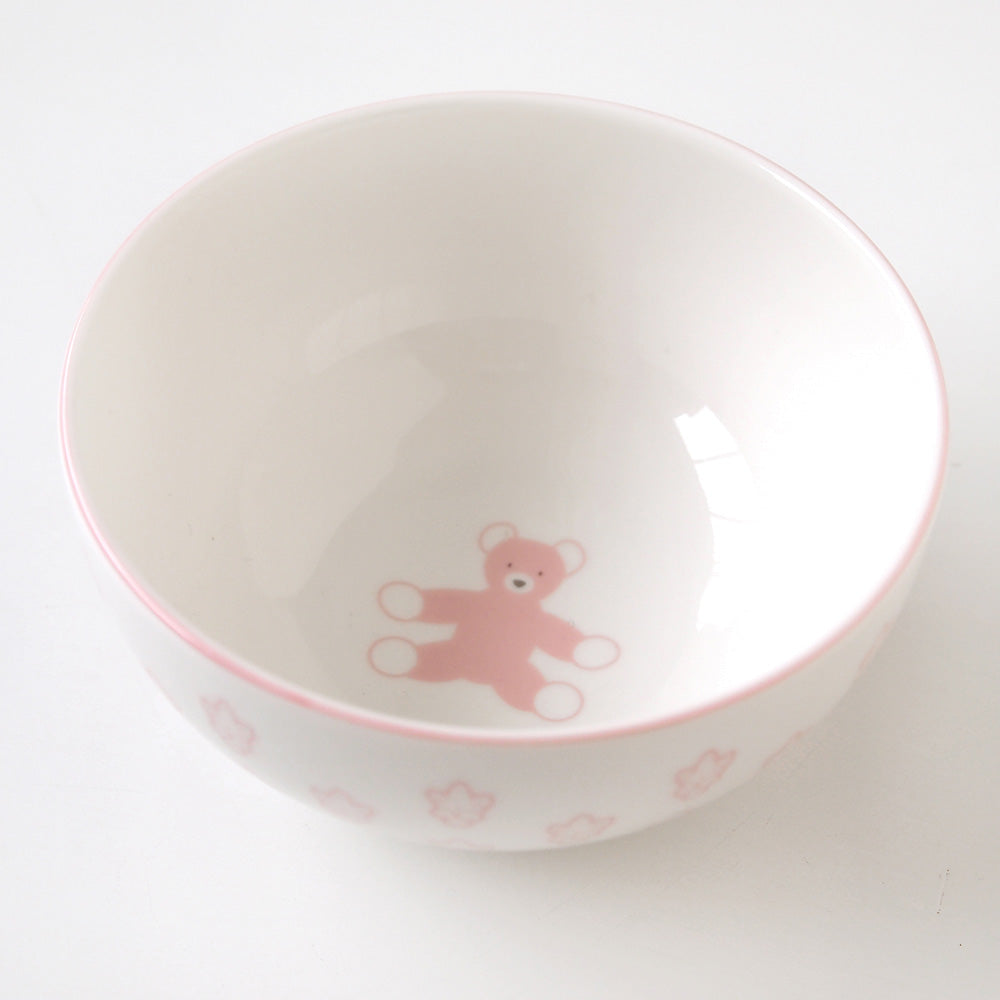10mois - SOULEIADO 甜蜜寶貝熊強化陶瓷3件餐具組 (粉紅)