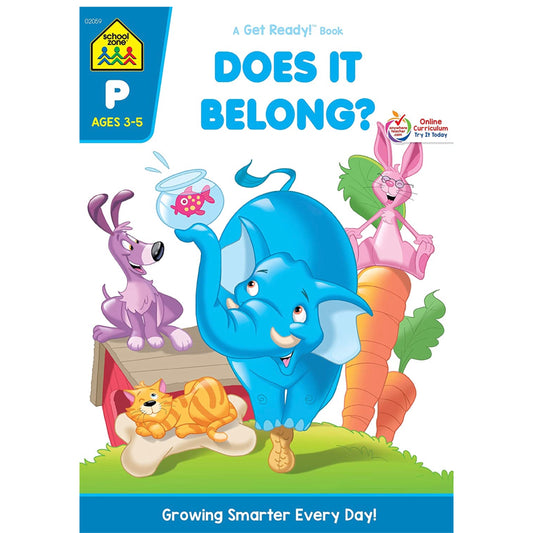 School Zone - Preschool Workbook (Does it Belong? 32 pages)