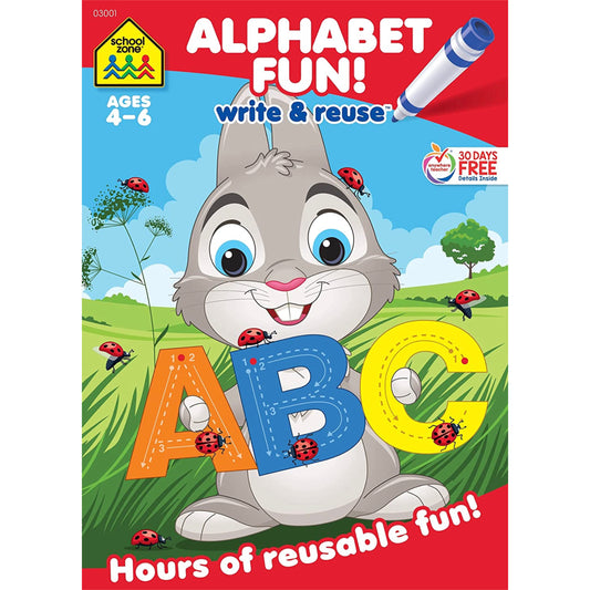 School Zone - Write and reuse workbook (Alphabet Fun! 3Y)