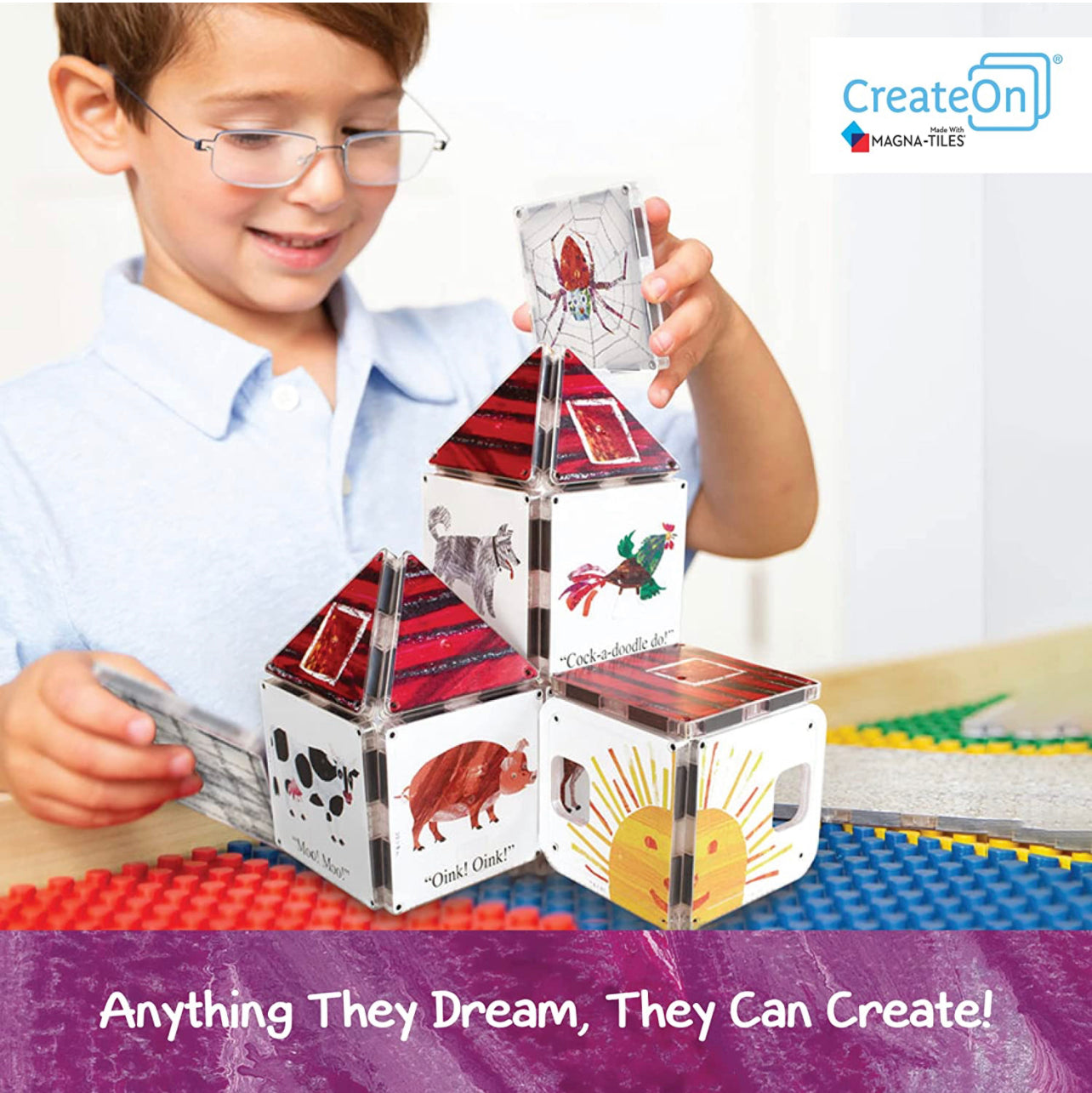 Eric Carle x Magna-Tiles 磁力片積木玩具 - The Very Busy Spider 16塊套裝