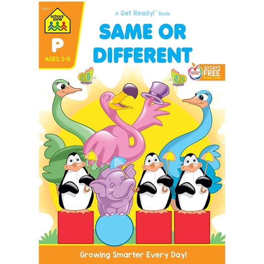 School Zone - Preschool Workbook (Same or Different 32 pages)