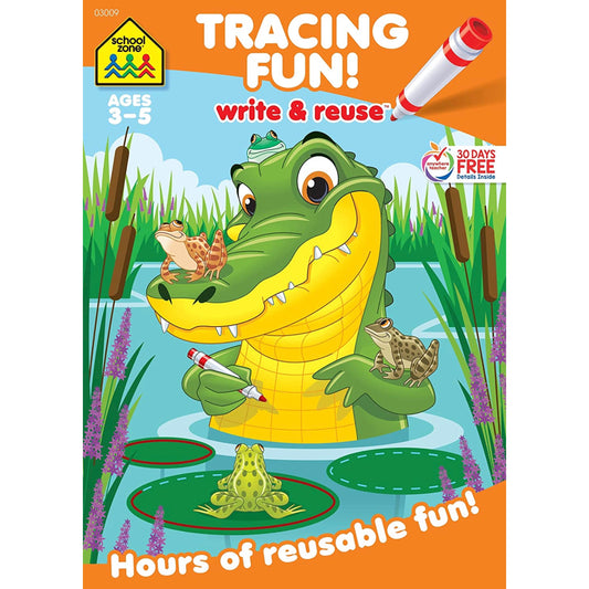 School Zone - Write and reuse workbook (Tracing Fun! 3Y)