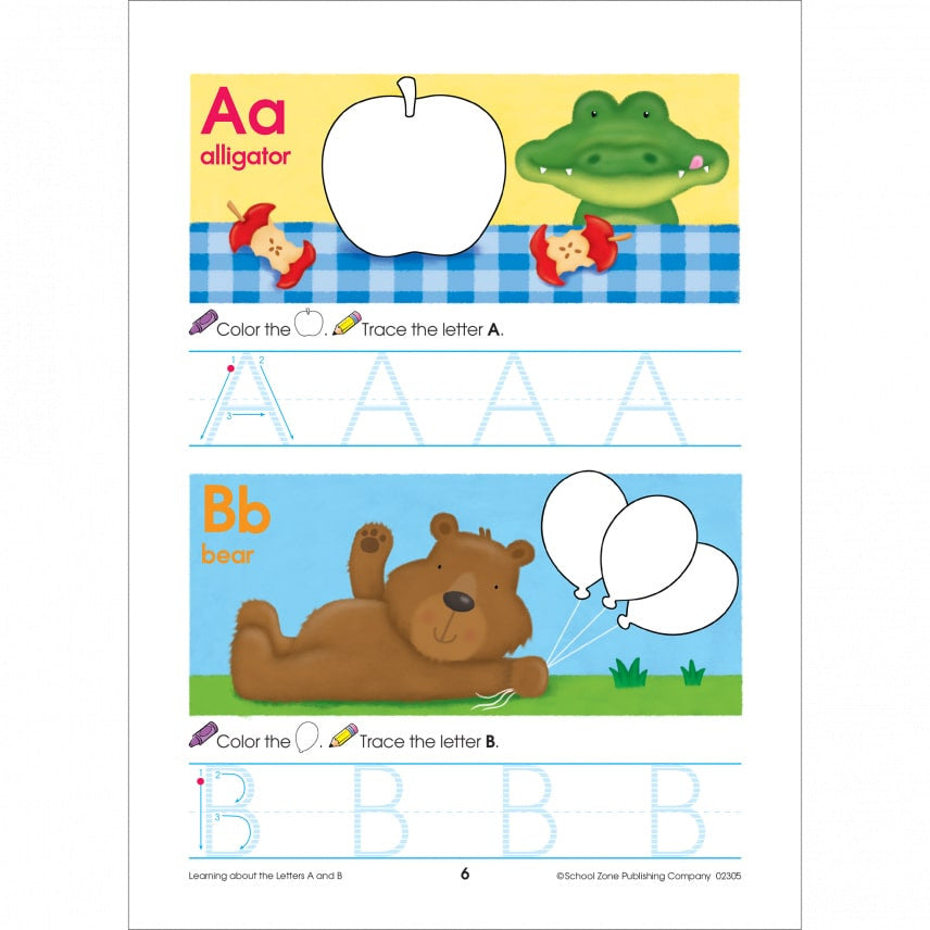 School Zone-Preschool Workbook (Scholar 64 pages)
