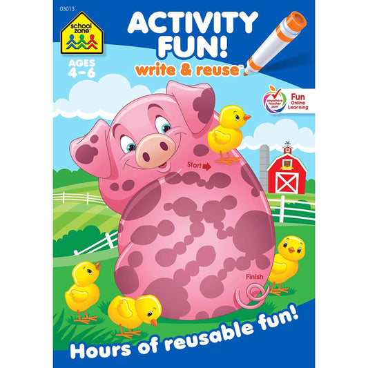 School Zone - Write and reuse workbook (Activity Fun! 3Y)