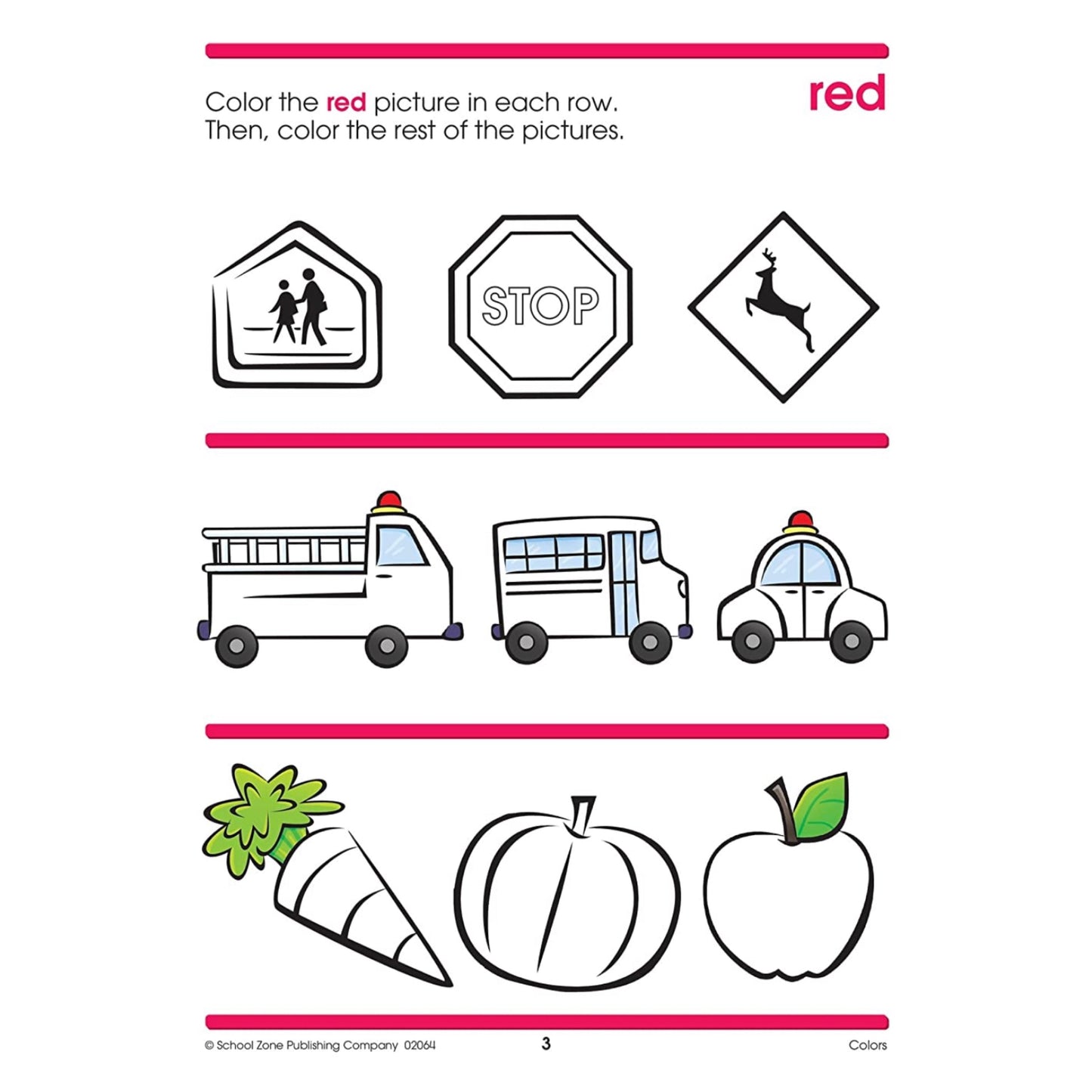 School Zone - Preschool Workbook-B (Colors 32 pages)