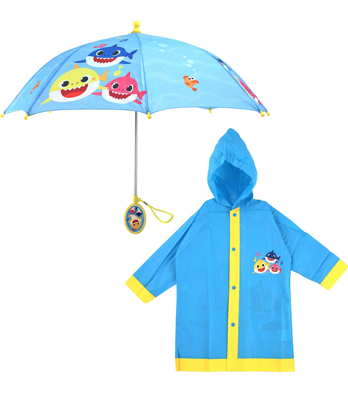 Baby Shark 幼童雨衣連雨遮套裝