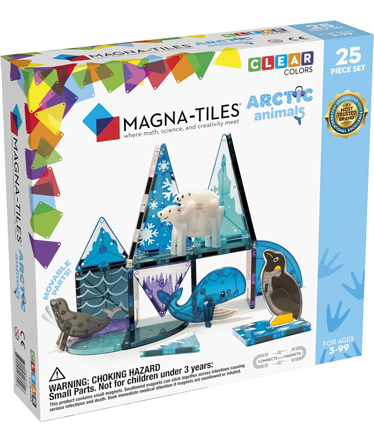 Magna-Tiles 磁力片積木玩具 - 冰極動物 25 塊套裝