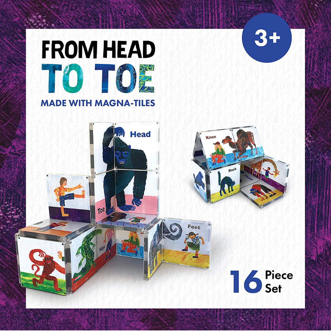 Eric Carle x Magna-Tiles 磁力片積木玩具 - From Head to Toe 16塊套裝
