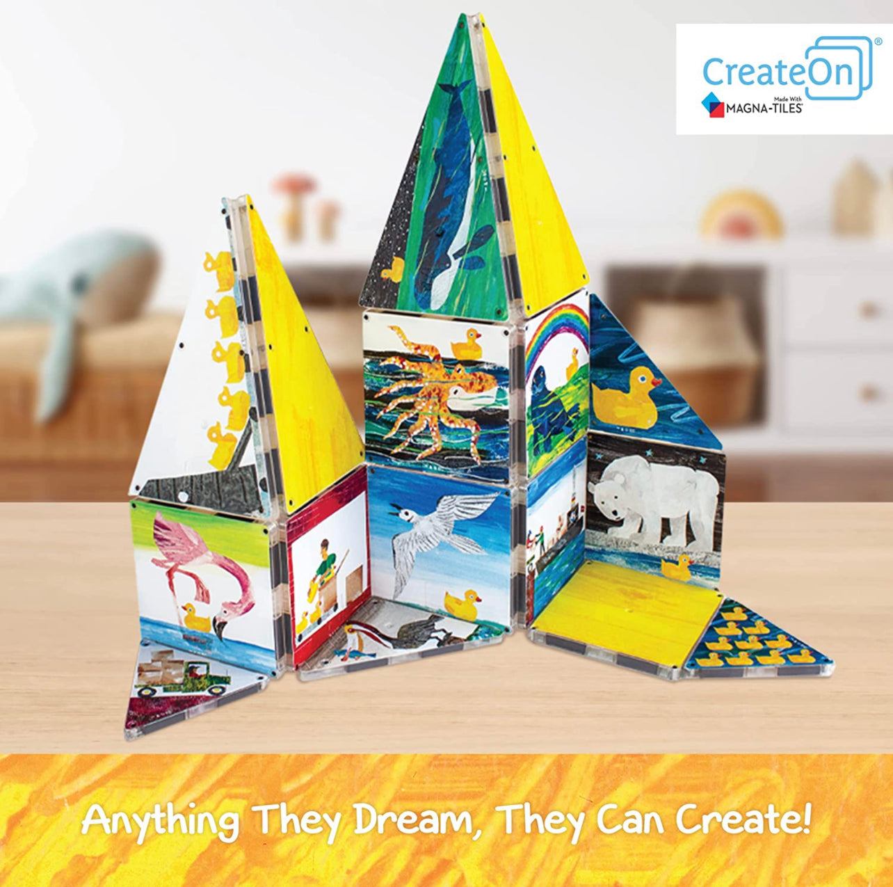 Eric Carle x Magna-Tiles 磁力片積木玩具 - 10 Little Rubber Ducks 18塊套裝