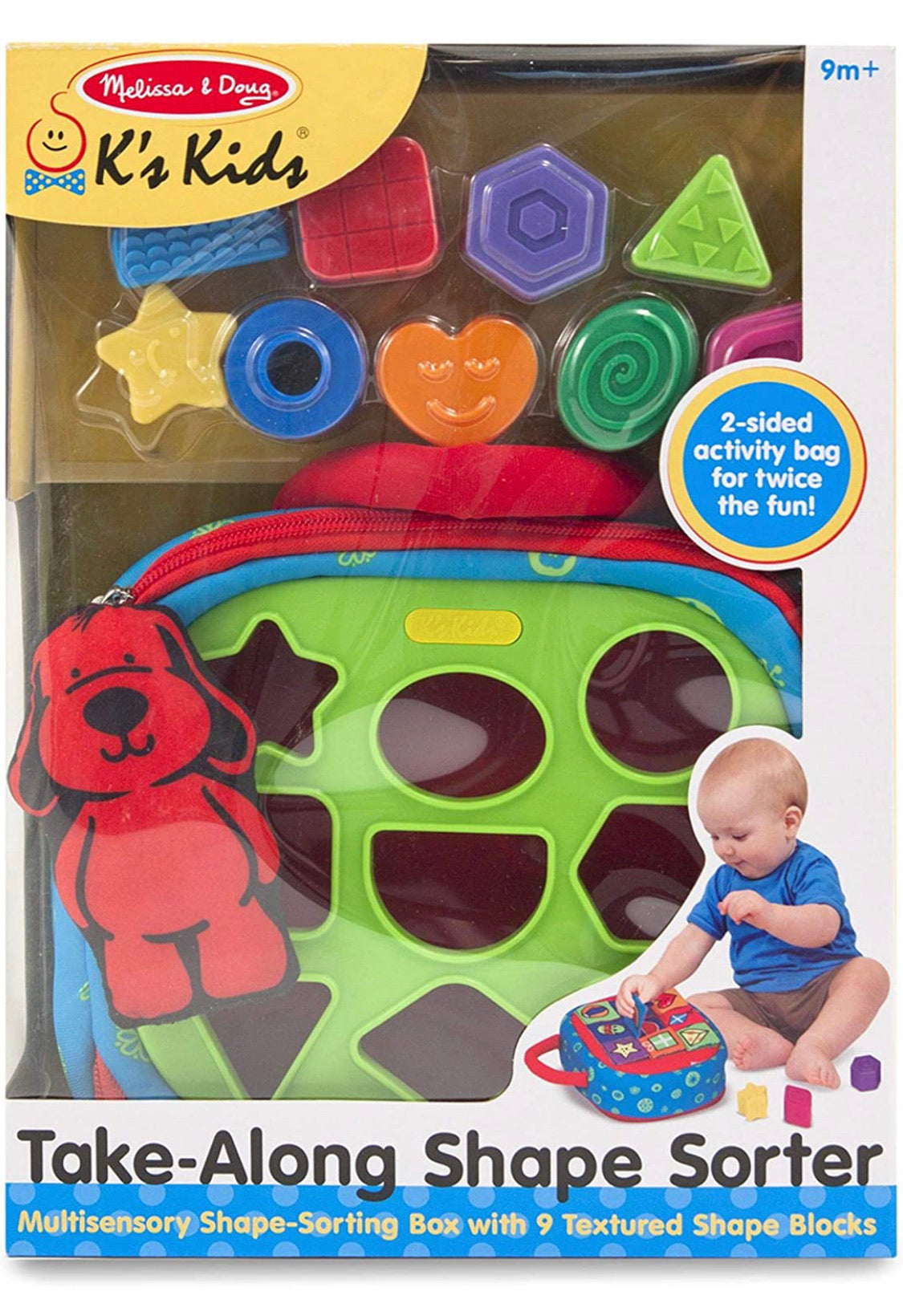 Melissa & Doug - 雙面觸感圖形配對小行李