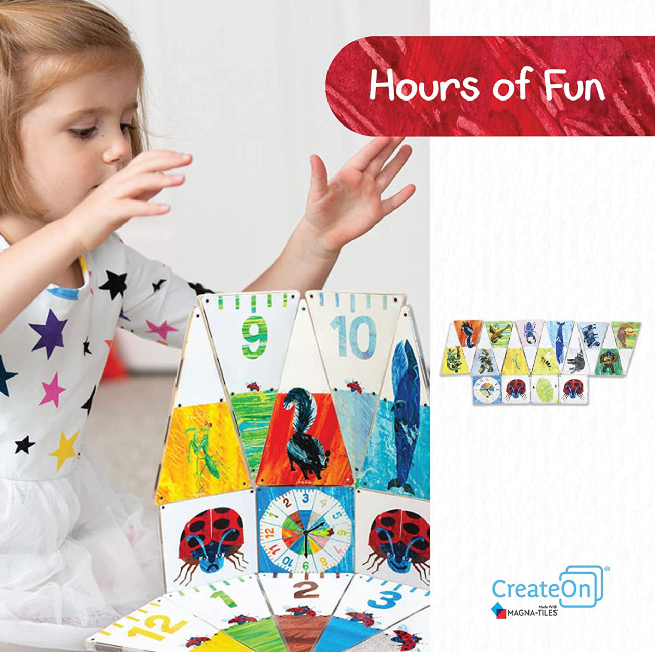 Eric Carle x Magna-Tiles 磁力片積木玩具 - The Grouchy Lady Bug 16塊套裝