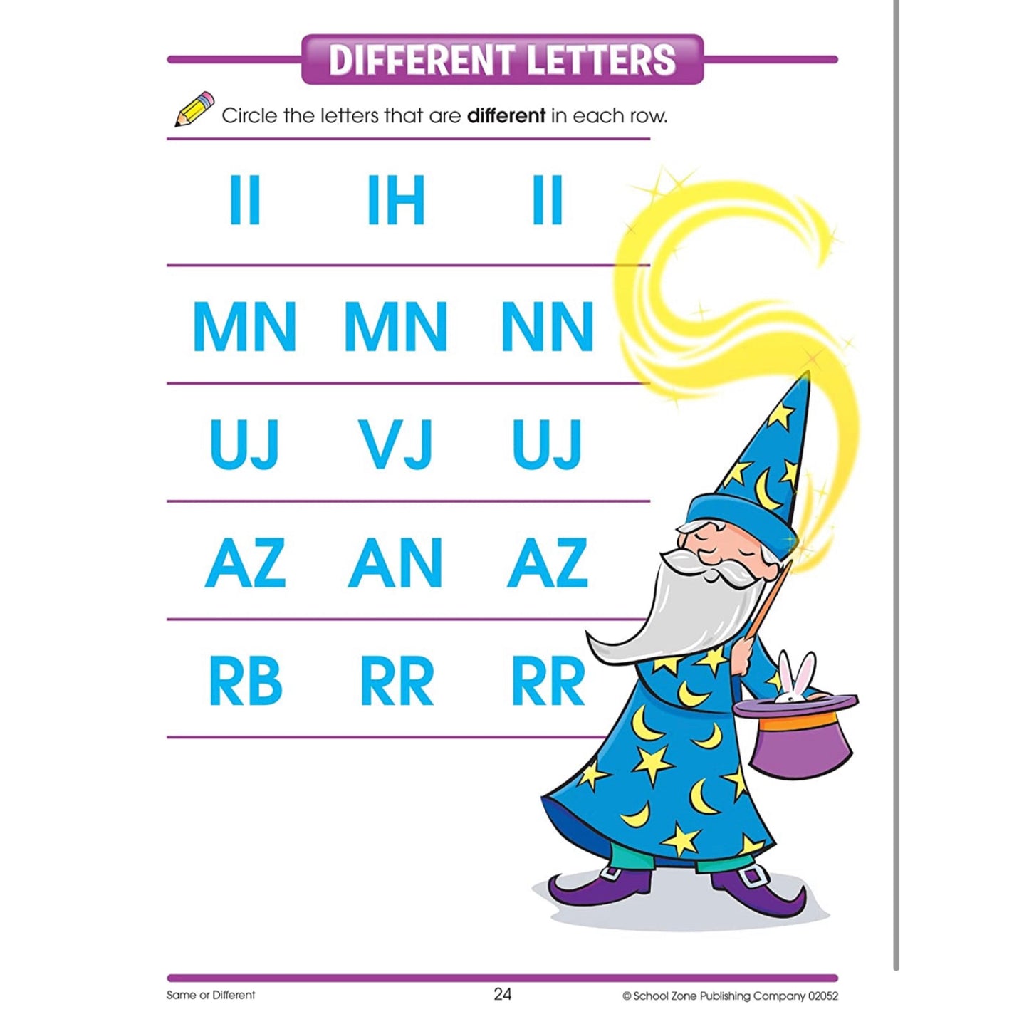 School Zone - Preschool Workbook (Same or Different 32 pages)
