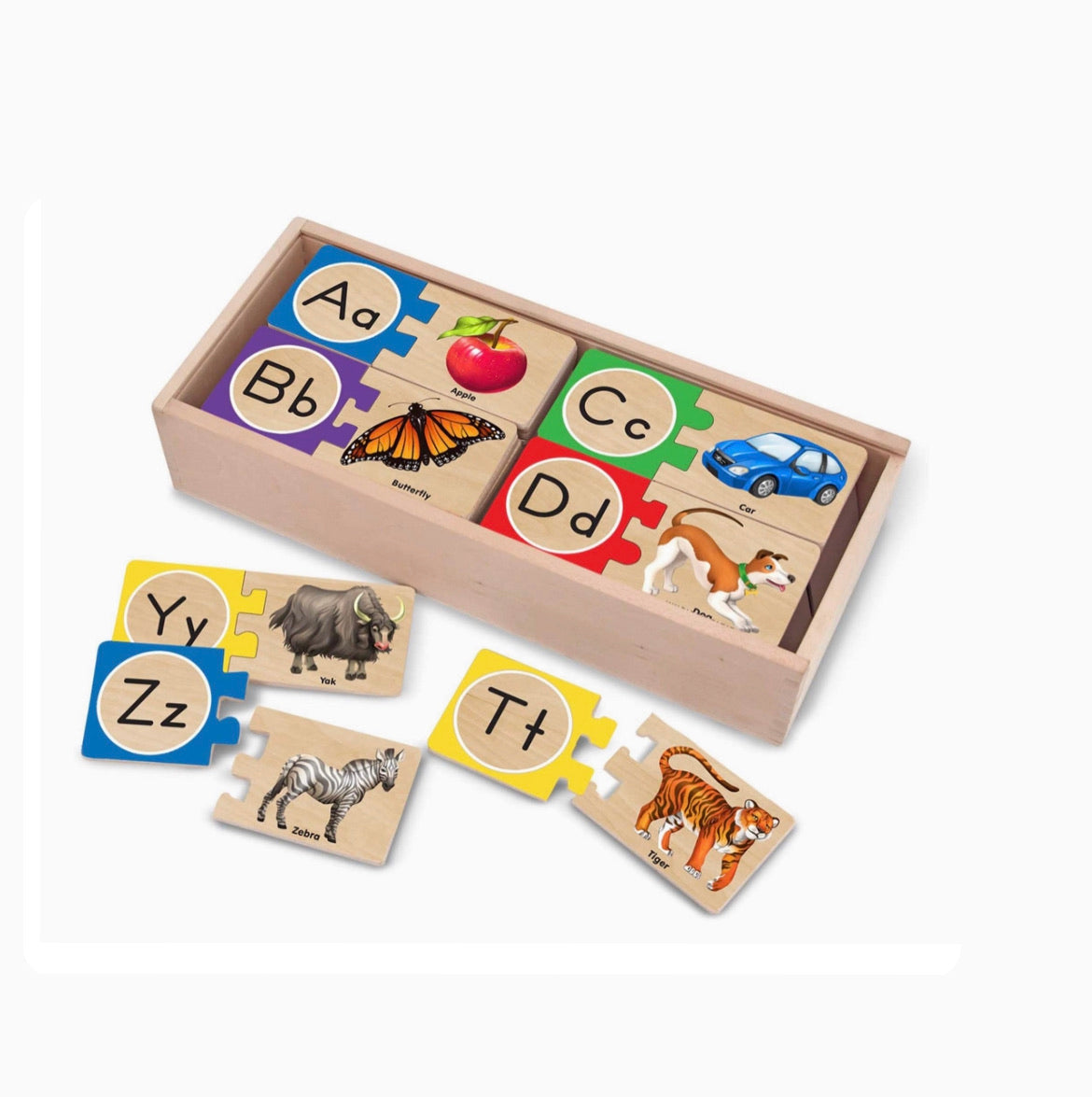Melissa & Doug - 木製字母生字配對樂