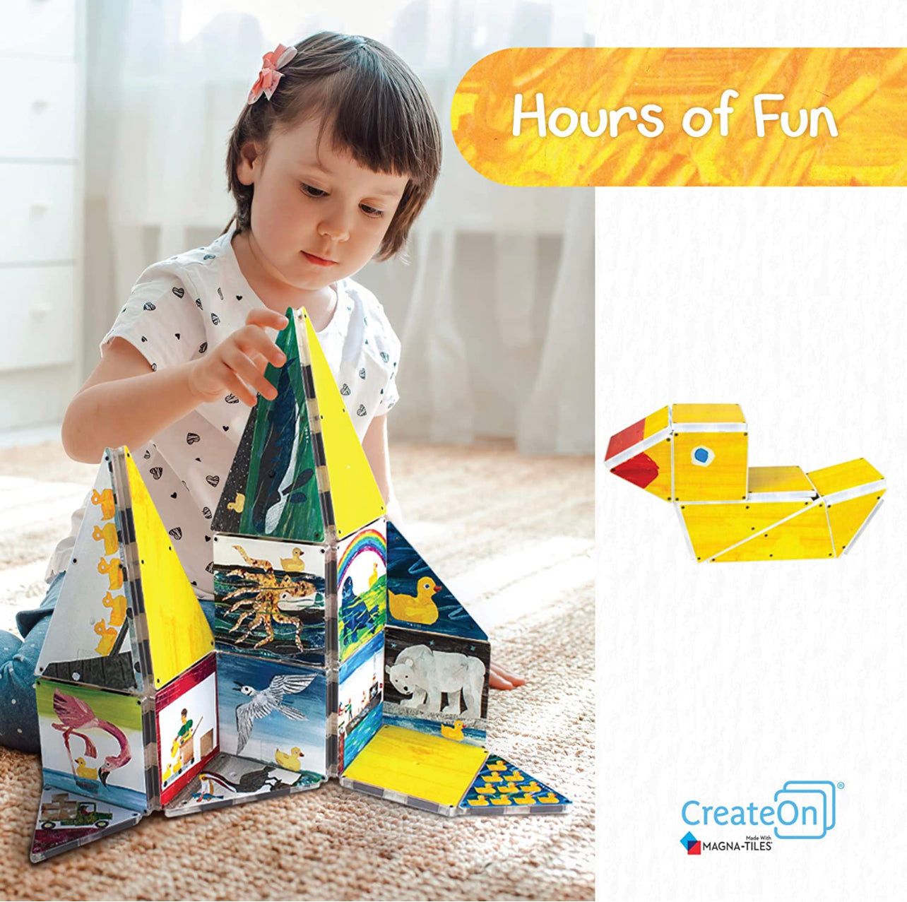 Eric Carle x Magna-Tiles 磁力片積木玩具 - 10 Little Rubber Ducks 18塊套裝
