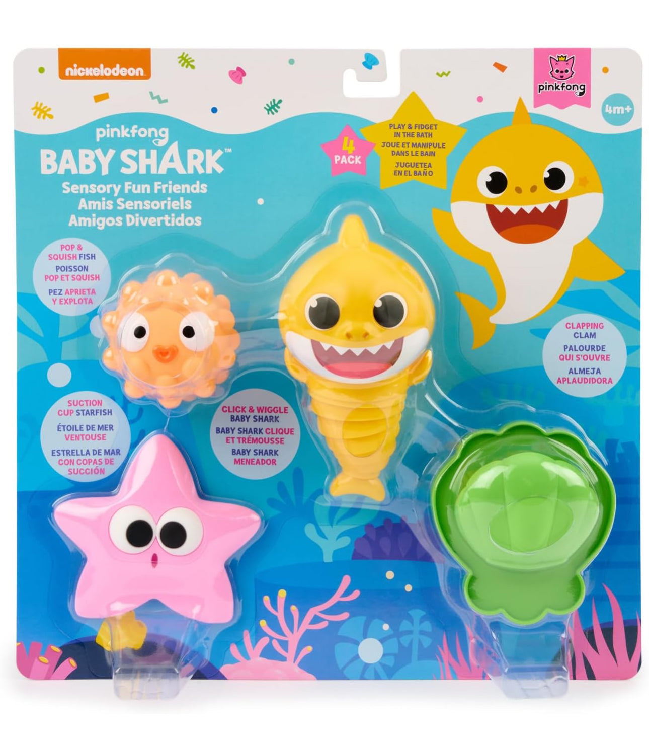 Baby Shark 多重觸感形狀小玩具 (4件)