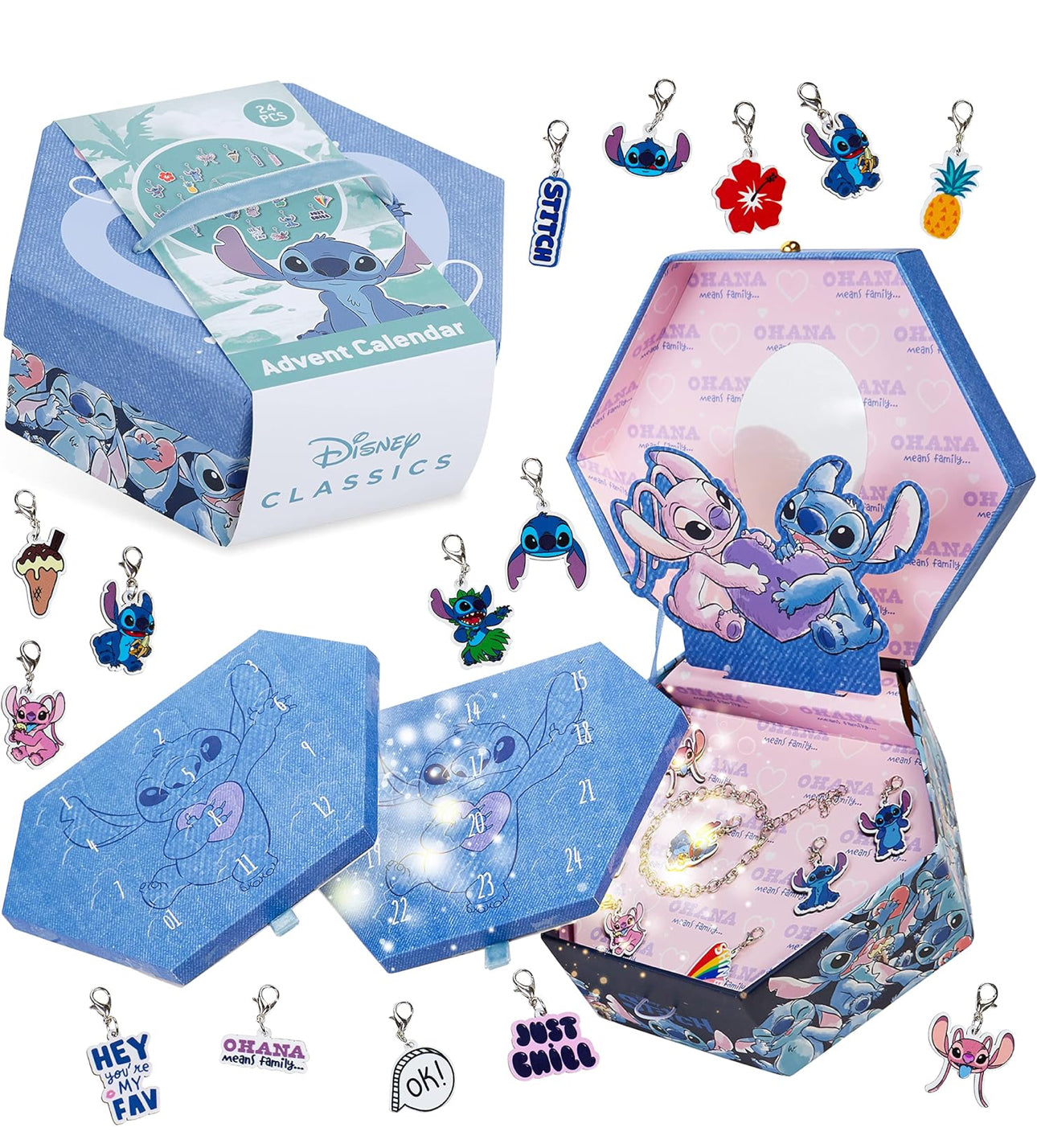 Disney 史迪仔首飾 聖誕倒數月曆