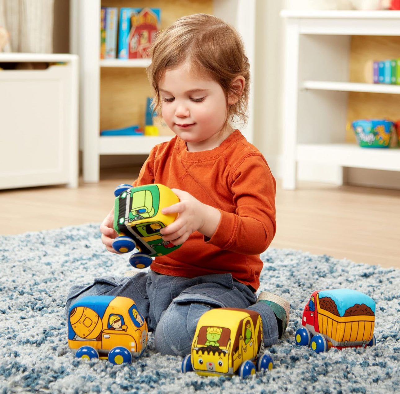 Melissa & Doug - 彩色回力軟車車套裝 (construction vehicle)