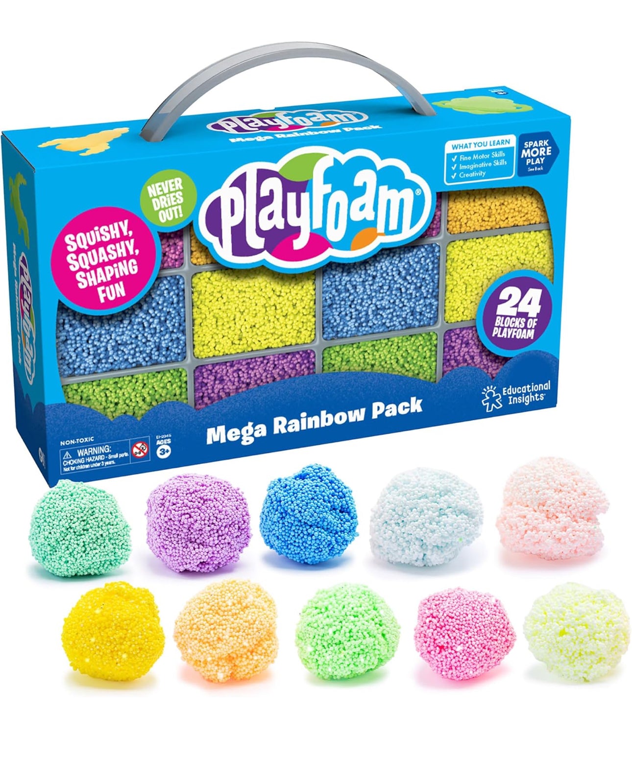 魔塑粒粒黏土 Playfoam Mega Rainbow Set