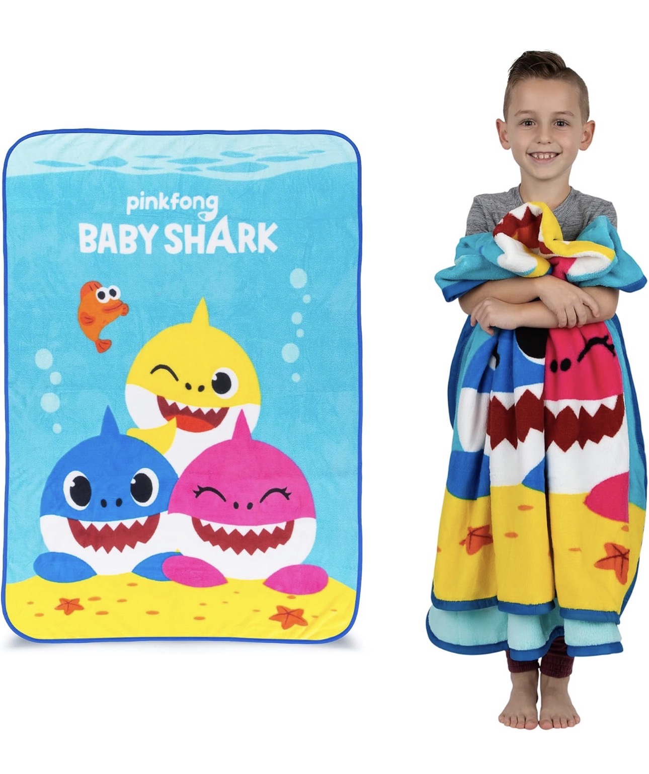 Baby shark Super Soft 珊瑚絨被仔 (46 x 60in)