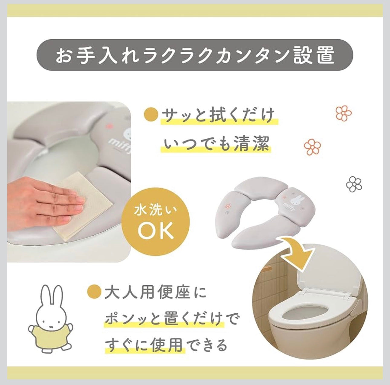 Miffy - 折疊式兒童如廁訓練軟座墊