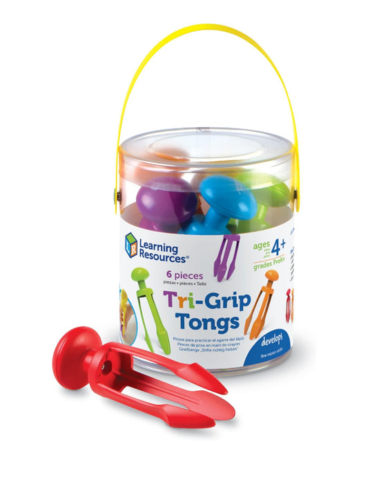 Learning Resources - Tri-Grip Tongs (Set of 6)