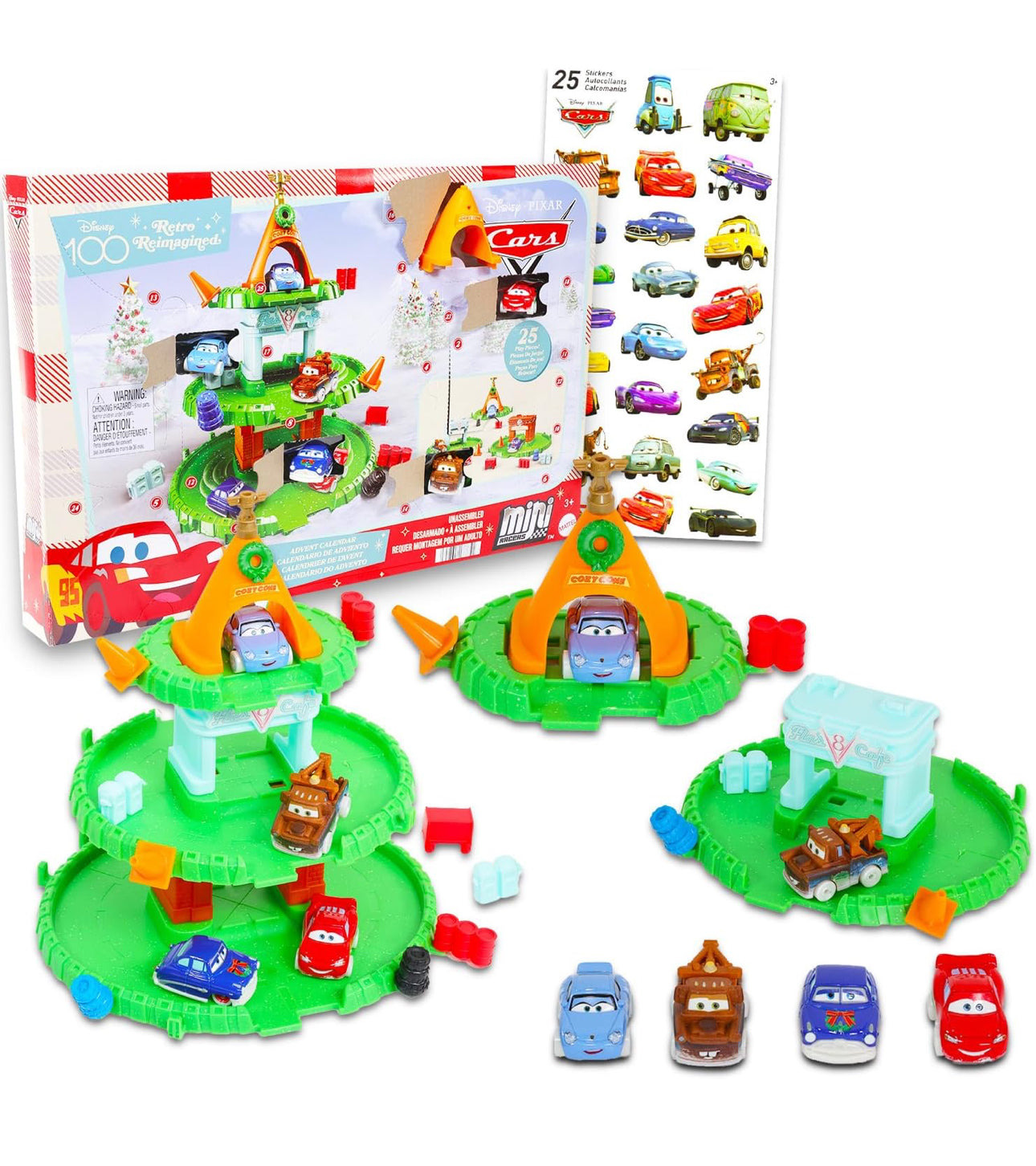 Disney Pixar Cars 聖誕倒數月曆 Bundle with Ornaments, Trinkets