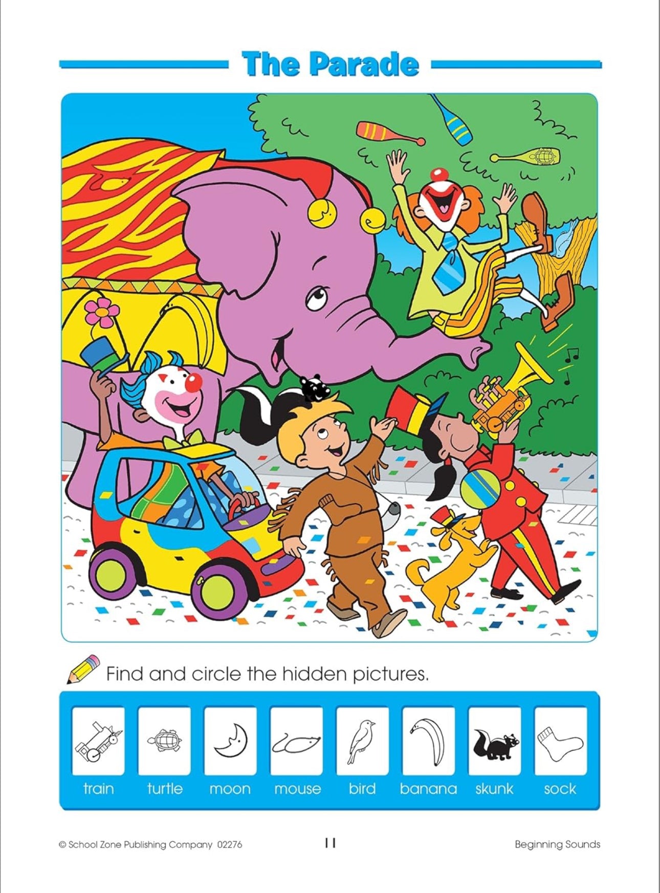 School Zone - Preschool Workbook (Beginning Sound 32 pages)