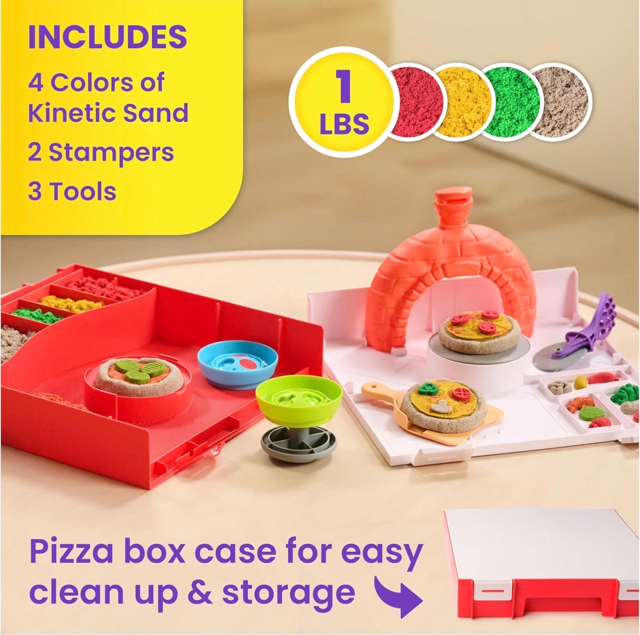 Kinetic Sand 動力沙 SquishPizza Rising Pizza Oven Playset