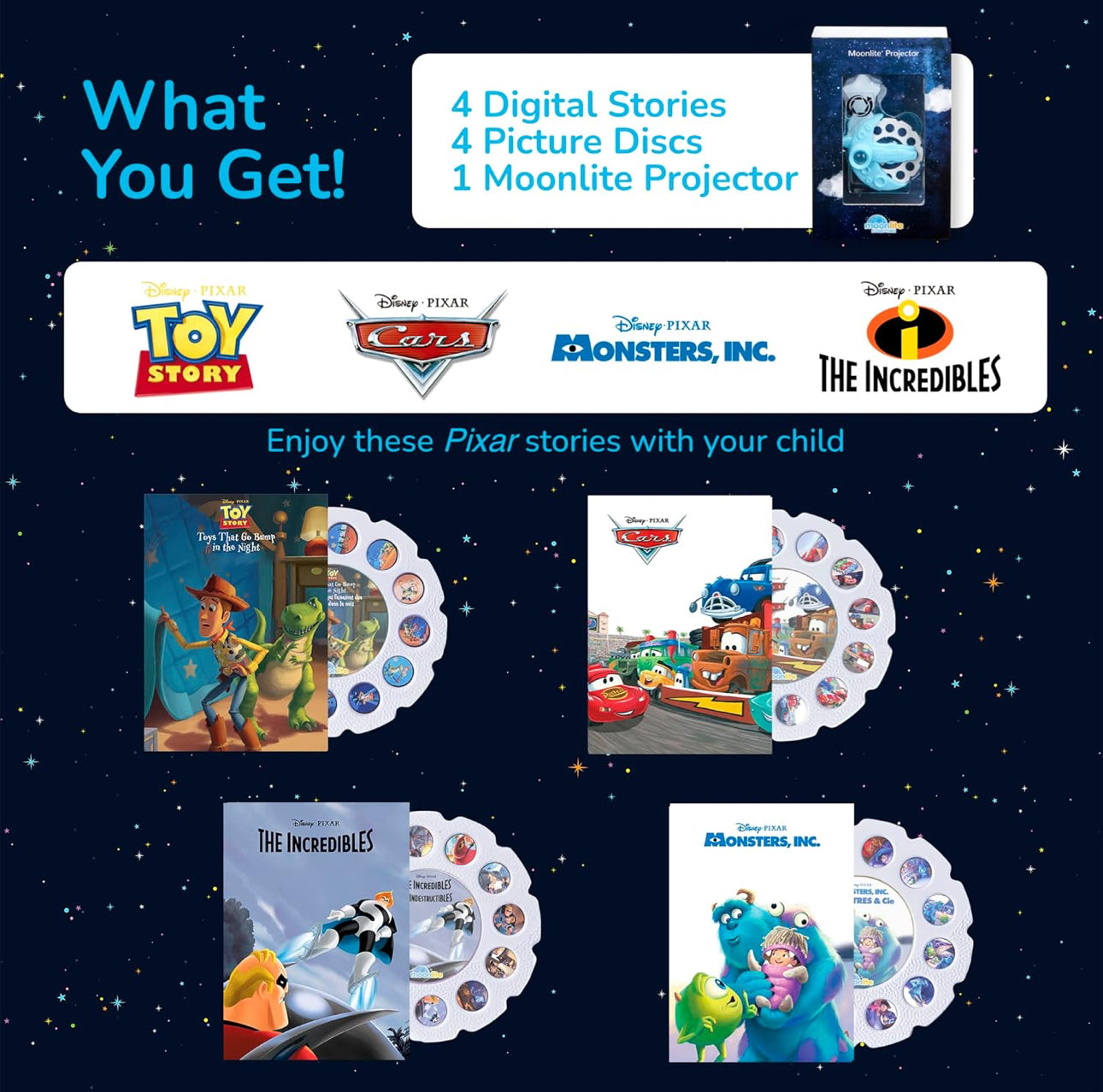 Moonlite月光故事投影機禮盒 -  Mickey & Friends