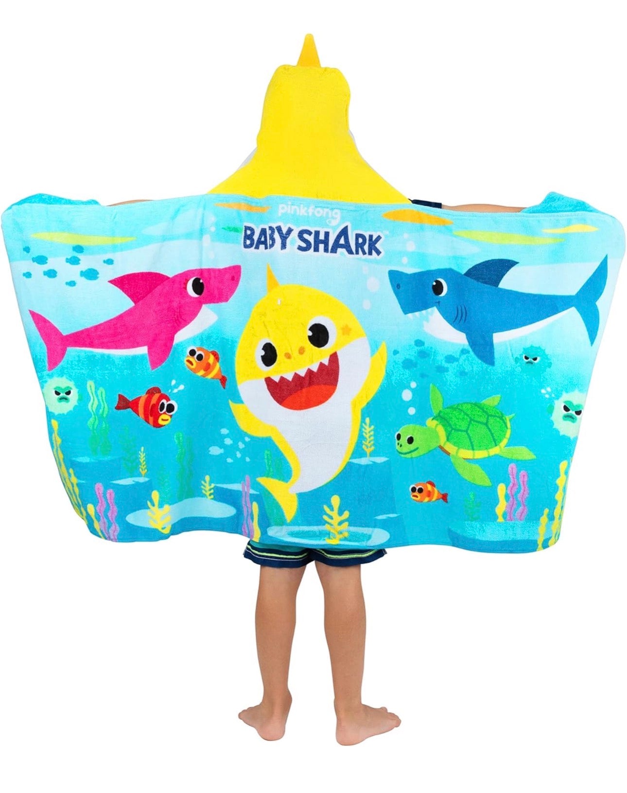 Baby Shark 連帽浴巾/沙灘巾