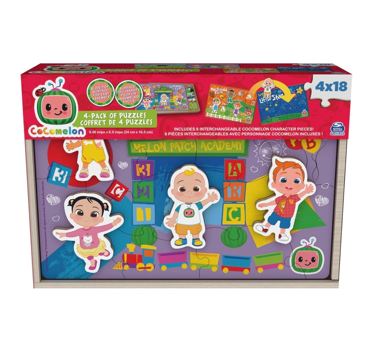 Cocomelon  4合1 立體JJ朋友仔拼圖套裝