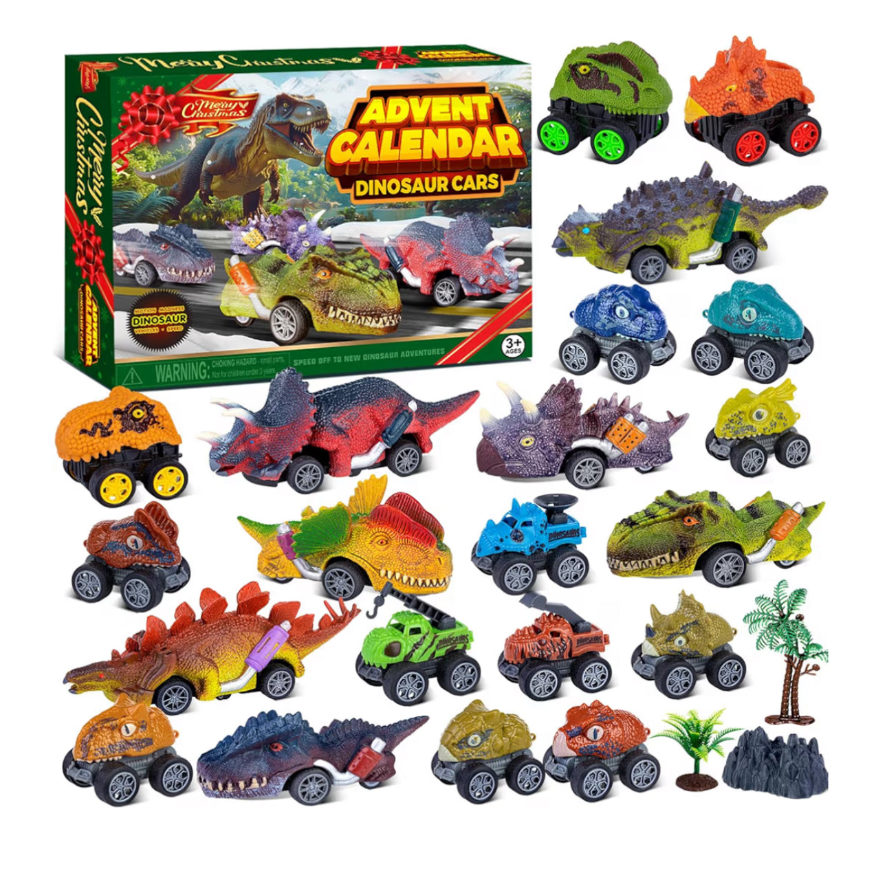 恐龍迷❤️Dino Cars Play Set 聖誕倒數月曆