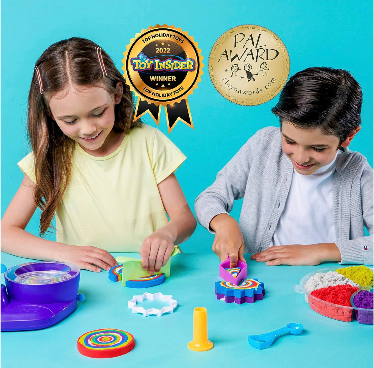 Kinetic Sand 動力沙 轉轉轉藝術大師Deluxe Swirl N’ Surprise Playset