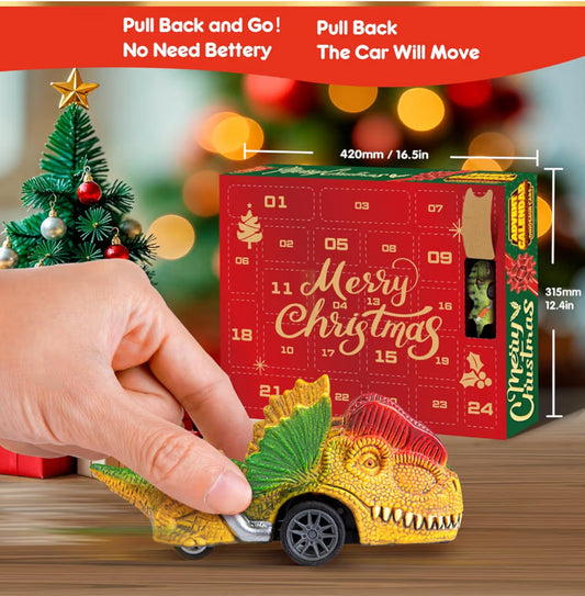 恐龍迷❤️Dino Cars Play Set 聖誕倒數月曆