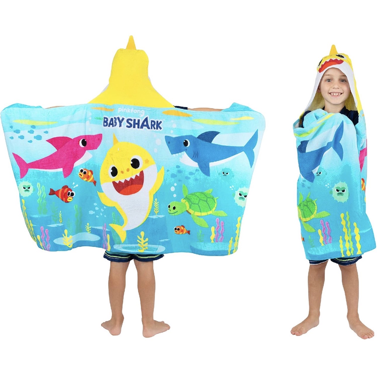Baby Shark 連帽浴巾/沙灘巾
