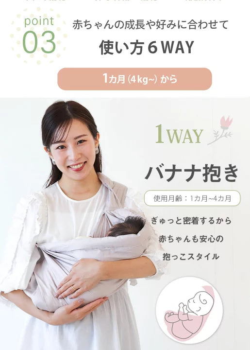 Kerata 超輕皇牌6 ways 初生袋鼠揹帶 (0-24M 適用)