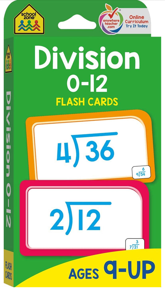 School Zone Flash Card 學習記憶快閃卡 - Division 0-12