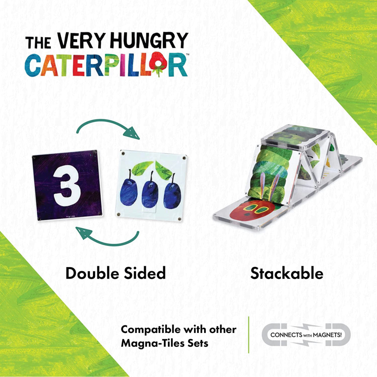 Eric Carle x Magna-Tiles 磁力片積木玩具 - The Very Hungry Caterpillar 16塊套裝