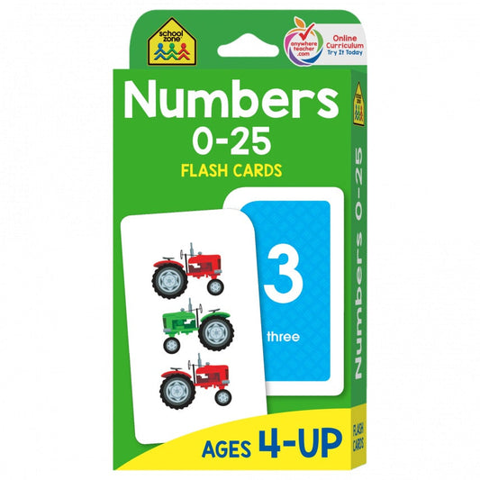 School Zone Flash Card 學習記憶快閃卡 - Numbers 0-25