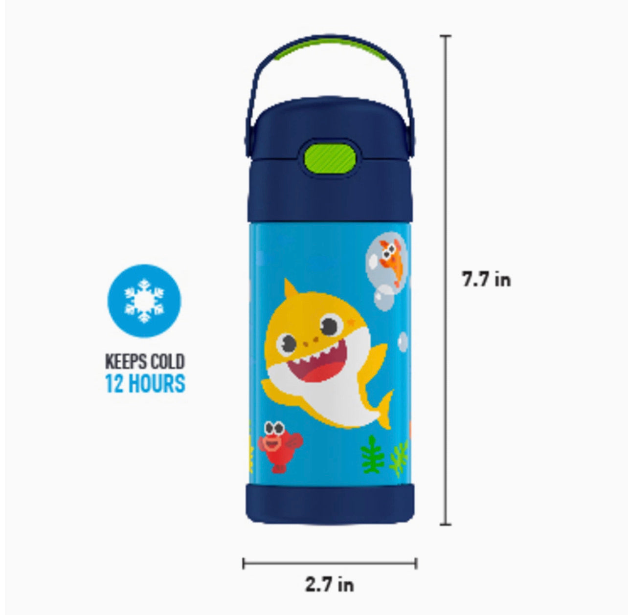 Thermos x Baby Shark12小時保冷吸管水壺 (12 ounce)