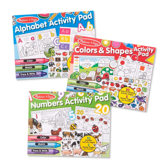 Melissa & Doug - 3 in 1 workbook 貼紙和著色活動墊套裝