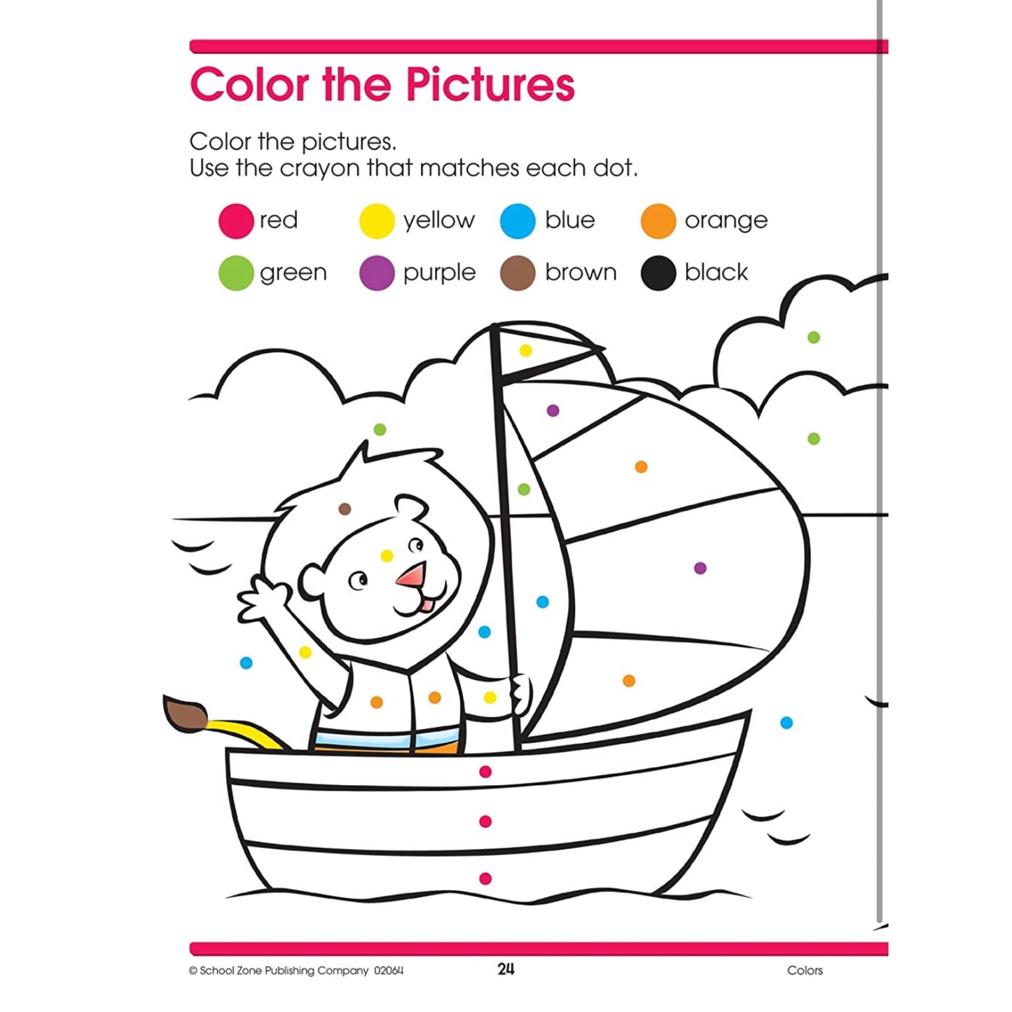 School Zone - Preschool Workbook-B (32pages) Colors