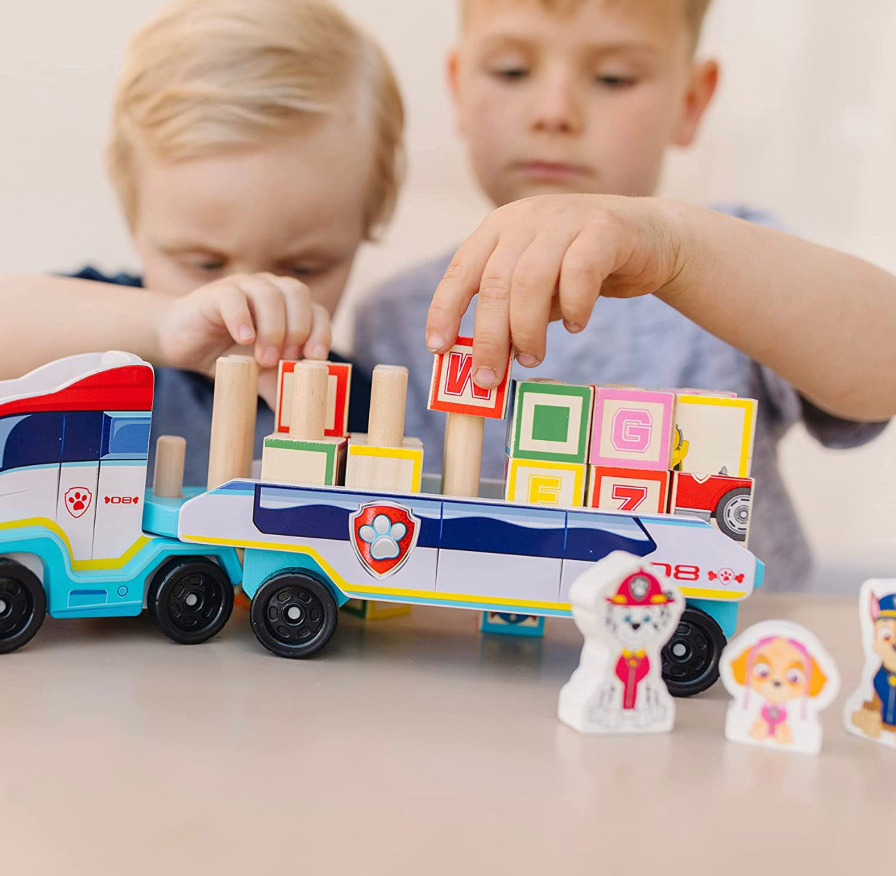 Melissa & Doug x Paw Patrol 🛻 ABC學習方塊套裝小貨車